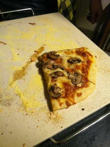 Pizza on Bryan's new pizza stone